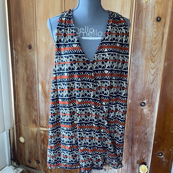 Lucky Brand Tops - ⚡️NWOT Lucky Brand Blue & Orange Aztec tank top⚡️